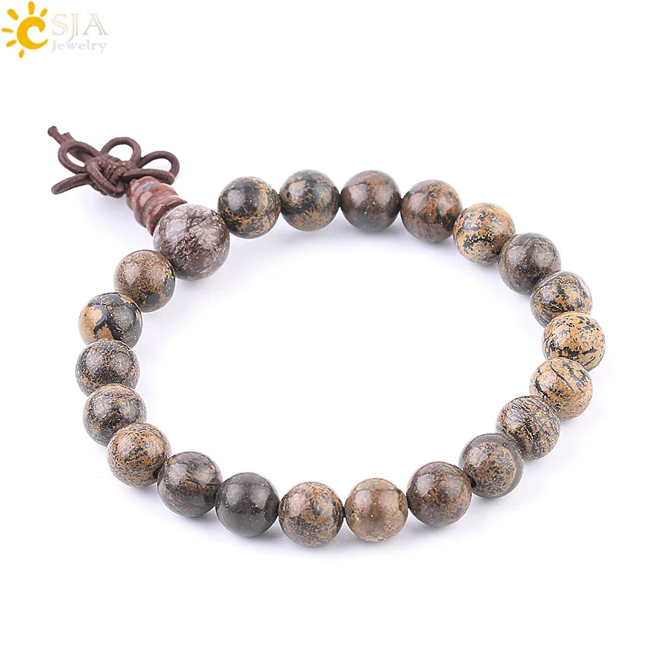 CSJA натуральный художественный камень браслет для исцеления чакр с помощью рейки
