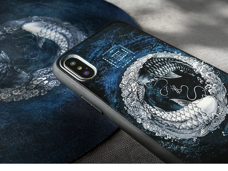 Taoism Tai Chi винтажный koi чехол для телефона для Iphone XS MAX XR X чехол для 11 PRO MAX для 6 6S 7 8 PLUS чехол с рыбками Инь и Ян