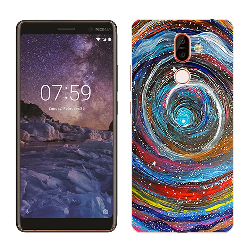 Для Nokia 7 Plus чехол для телефона прозрачный мягкий TPU Nokia7 Силиконовый Модный