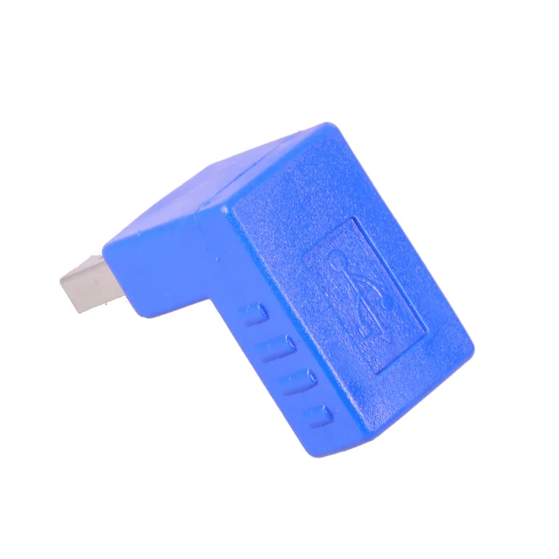 Синий Угловой Соединитель USB 3 0 под прямым углом адаптер штекер-гнездо |
