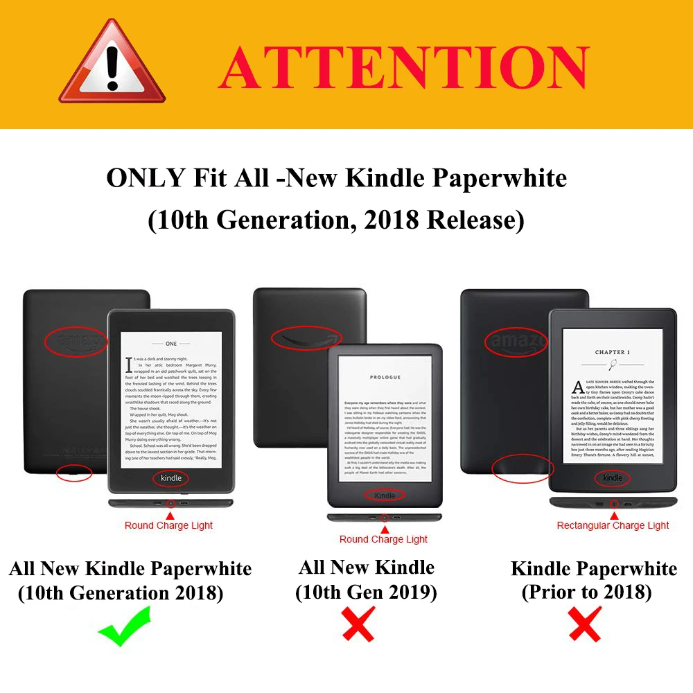 Магнитный смарт-чехол для Amazon New Kindle Paperwhite 2018 выпущенный чехол funda 4 10-го поколения