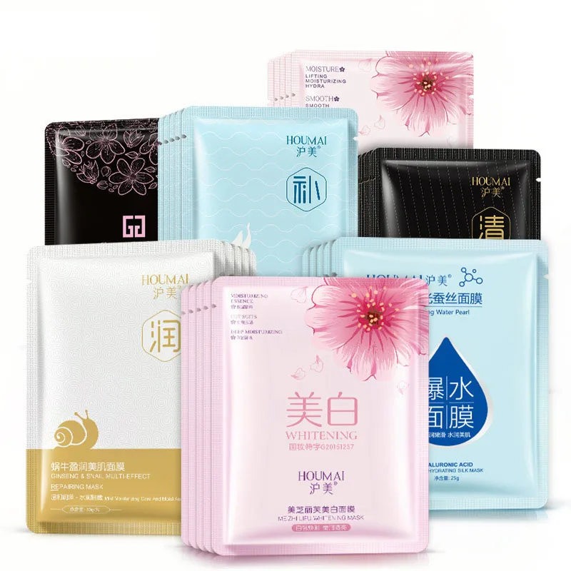 Листовая маска для лица Корейская ухода за кожей сужающая поры маски черная