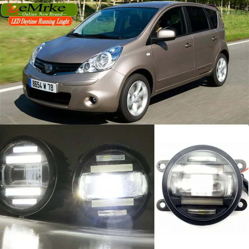 Автомобильный Стайлинг EEMRKE для Nissan Note E11 2006-2015 2 в 1 двойной светодиод DRL