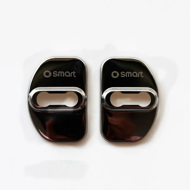 453 black fortwo(S) Для smart fortwo forfour 453 451 аксессуары для стайлинга автомобилей крышка дверного замка из нержавеющей стали Декоративная Антикоррозийная Защитная крышка - Название цвета: 453 black fortwo(S)