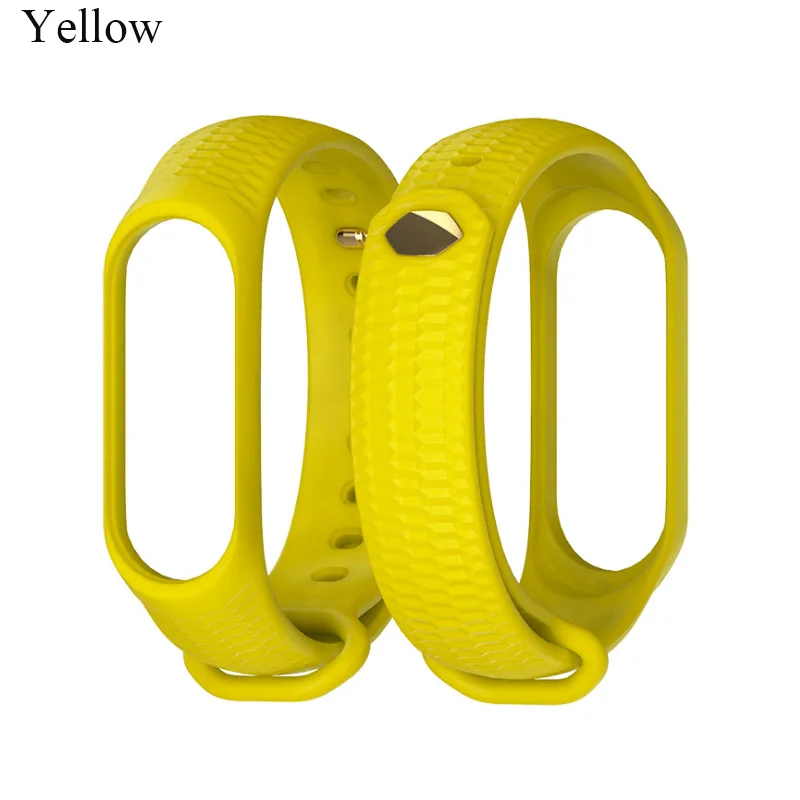 Yellow Mi jobs mi band 3 ремешок силиконовый comfortalbe модный ремешок на запястье для Xiaomi mi Band 3 умные аксессуары mi band 3 ремни - Цвет: Yellow