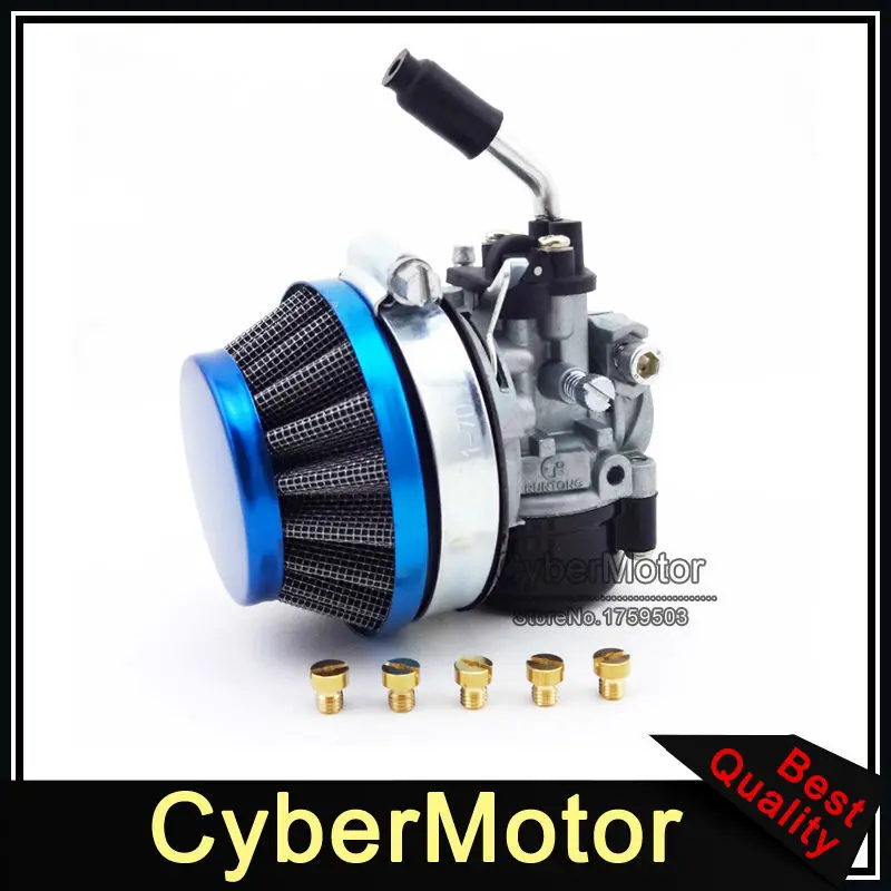 Велосипед с двигателем на Газу гоночный карбюратор синий 58 мм воздушный фильтр