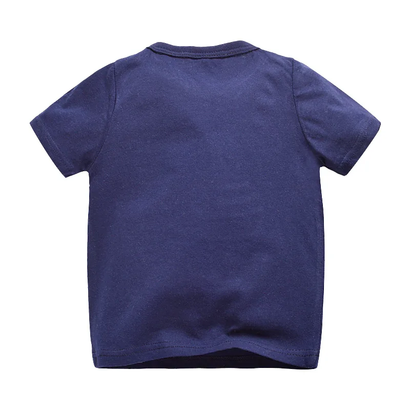 Новая брендовая летняя футболка для мальчиков и девочек с принтом динозавра