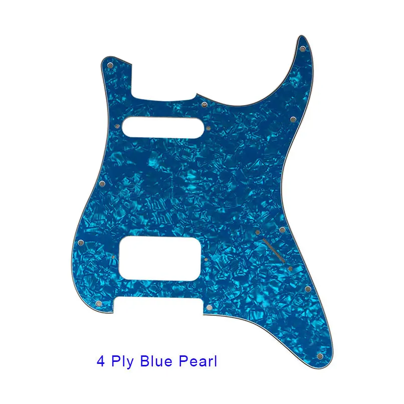 4Ply Blue Pearl Pleroo пользовательские гитарные части-для США/Мехико FD 72' 11 винтовых отверстий Стандартный St SH гитарный накладку царапин пластины - Color: 4Ply Blue Pearl