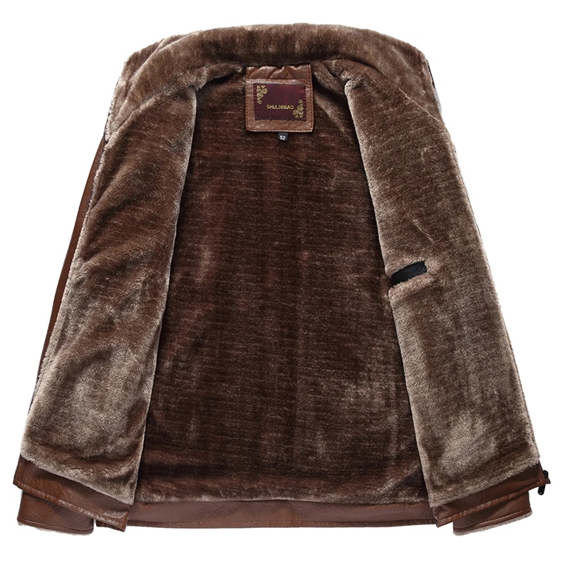 Мужская кожаная куртка теплая из искусственной кожи новинка 2018|sheepskin coat for men|jacket