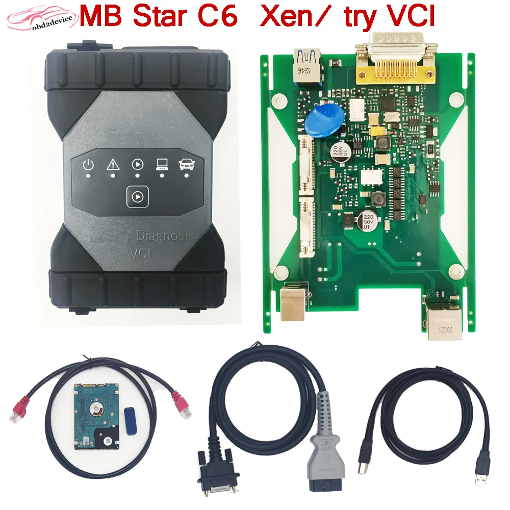 MB Star C6 автомобильный диагностический Xenntry VCI с SSD V12. программное обеспечение C6 Поддержка CAN/DOIP протокол mb C6 Xenntry VCI MB Автомобильный сканер