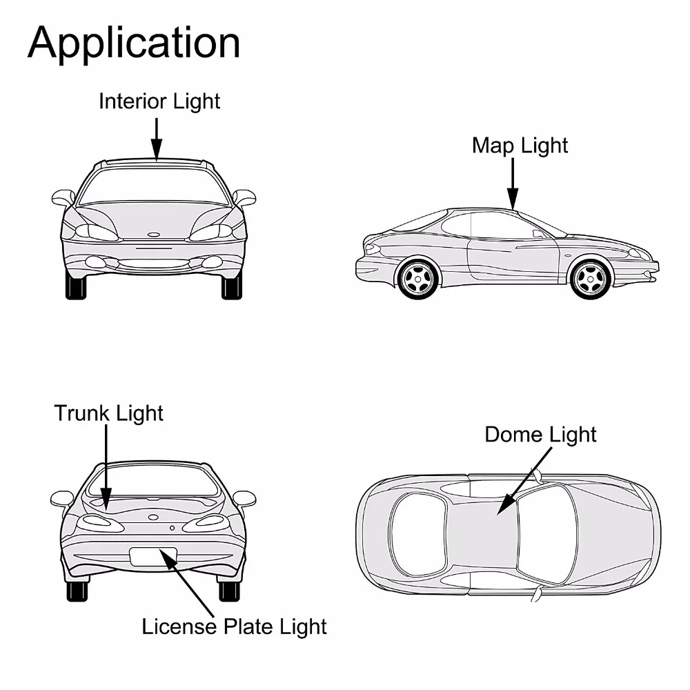 Светодиодный светильник AGLINT 2 шт. для салона автомобиля Festoon C5W C10W 39 мм