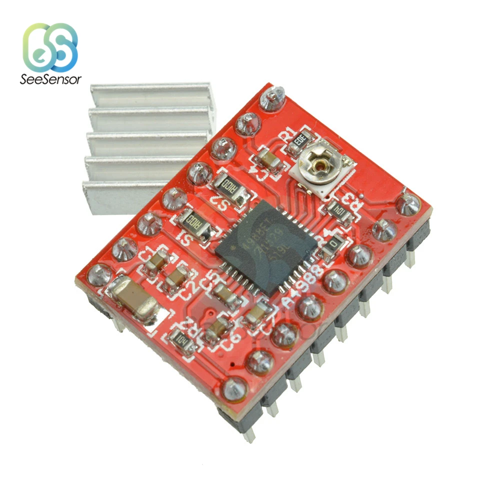 Детали 3D-принтера StepStick A4988 DRV8825 модуль драйвера шагового двигателя с радиатором Reprap RAMPS 1,4 1,5 1,6 MKS плата управления