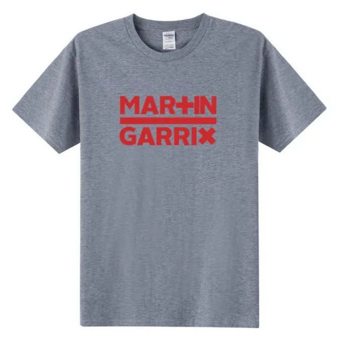 Мужские футболки Martin Garrix, модная футболка DJ с круглым вырезом и коротким рукавом, хлопковая футболка в стиле хип-хоп, топы, футболки - Цвет: gray 3