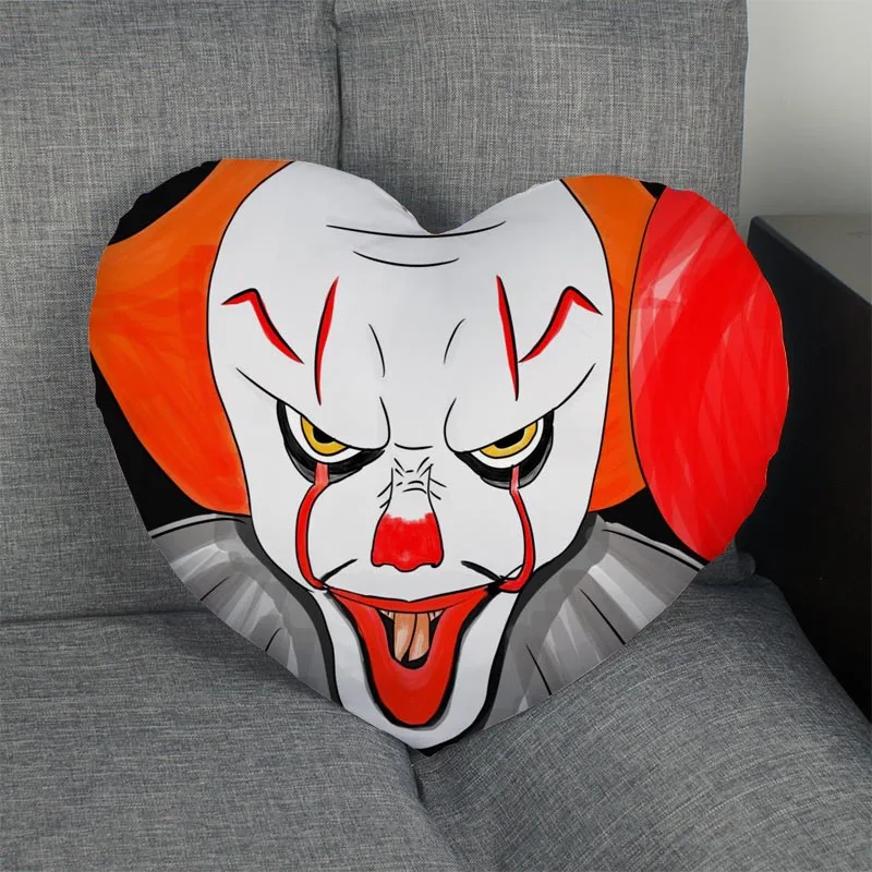 Пользовательские Стивен Кинг это Pennywise Сердце Наволочки на заказ молнии наволочки свадебные для дома или офиса, Декоративные 1 шт. на заказ