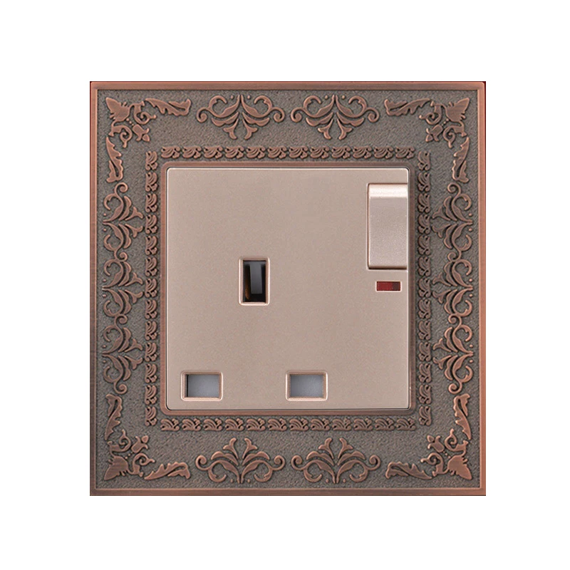 COSWALL 13A Великобритания Стандартный Переключатель Розетка с неоновым роскошным