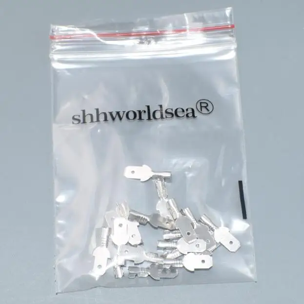 Shhworldsea 50 шт. 2,8 мм 4,8 мм 6,3 мм 4,0 мм 8 мм 7,8 мм 15 видов модель медь авто клеммы разъема Авто Автомобильные клеммы
