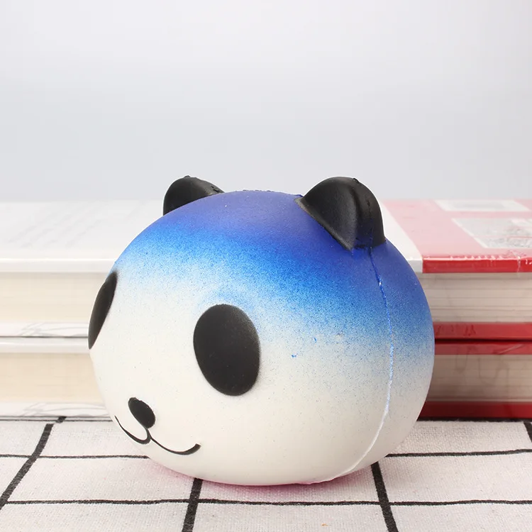 Kawaii Jumbo Squishy Galaxy панда голова лицо мягкий медленно Восстанавливающий форму кулон