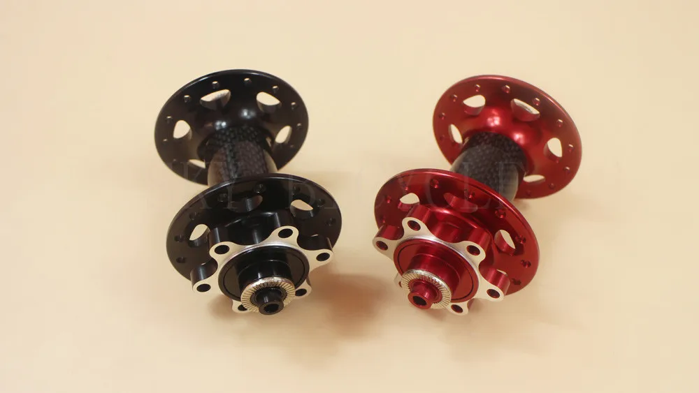 

Powerway M64 Front hub QR version carbon alloy mtb O.L.D.100mm black red PHB-M64 XC AM enduro bearing bicycle hub 24h 28h 32h