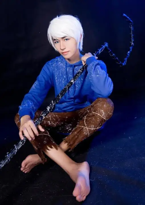 Жакет для косплея Rise of the стражи Джек Фрост расписанный вручную|cosplay costume|costume