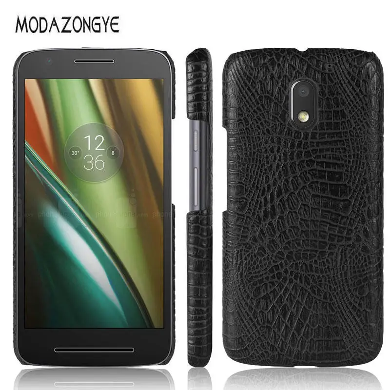 Для Motorola Moto E3 чехол питания Роскошный PU кожаный твердый пластиковый на заднюю