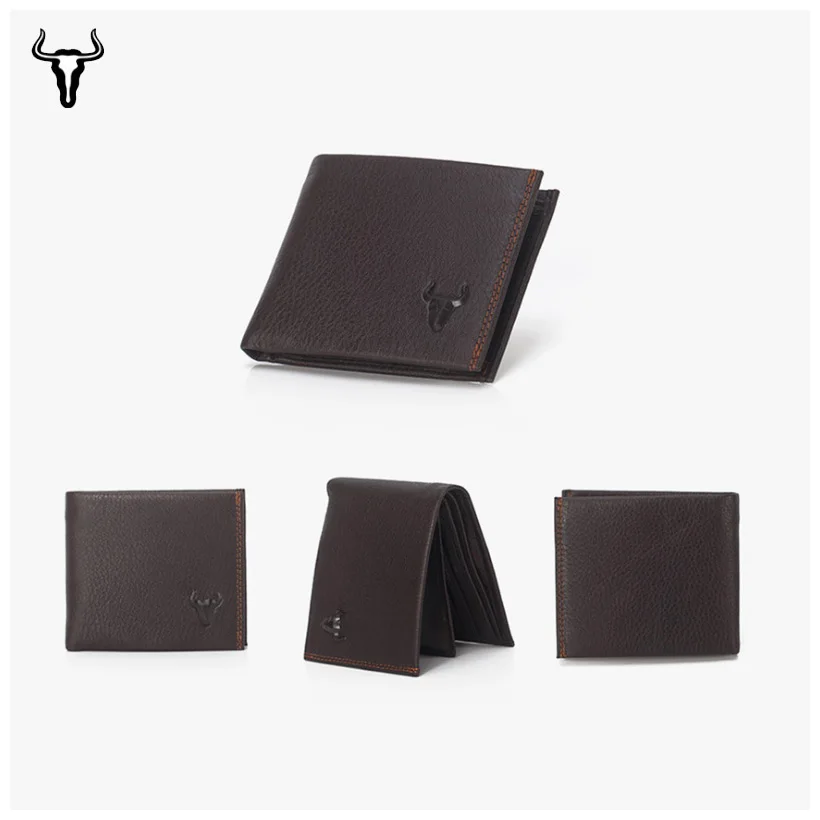 Genuine Leather Men Wallet Coin Purse Male Perse Simple Money Bag Men's Purse Card Holder Zipper Pocket  Rfid Wallet Portomonee