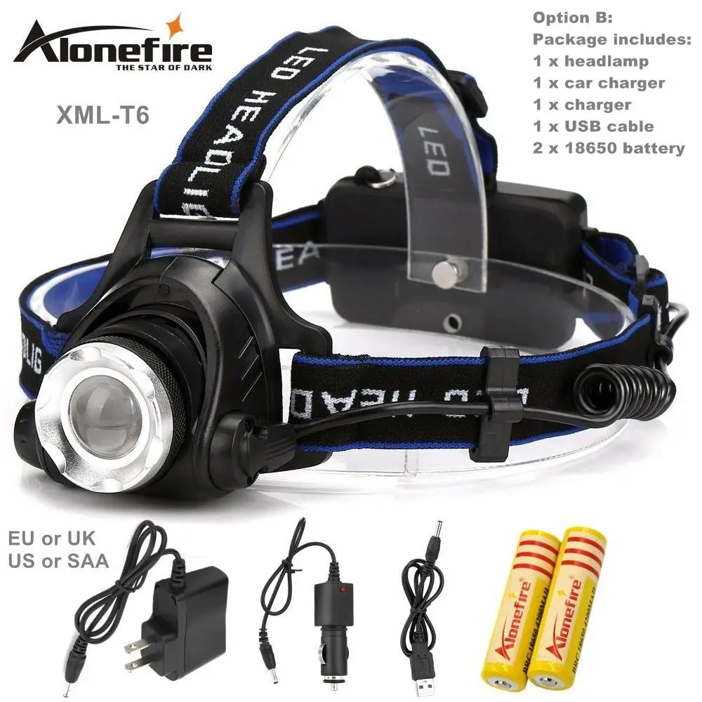 AloneFire HP79 фары CREE XM-L2 U3 светодиодный 5000лм зум фары для кемпинга 18650 перезаряжаемая батарея походная фара