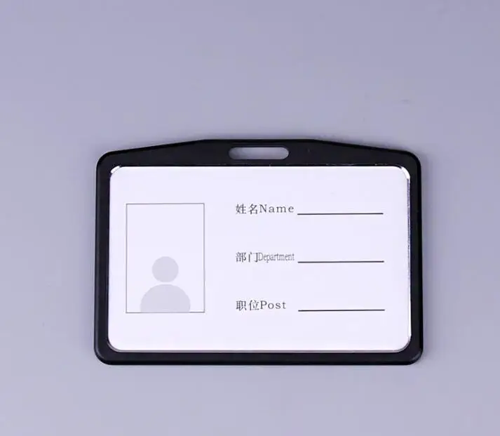 1 шт. алюминиевый сплав держатель для карт визитная карточка ID бейдж держатель вертикальный металлический ID Бизнес чехол - Цвет: F