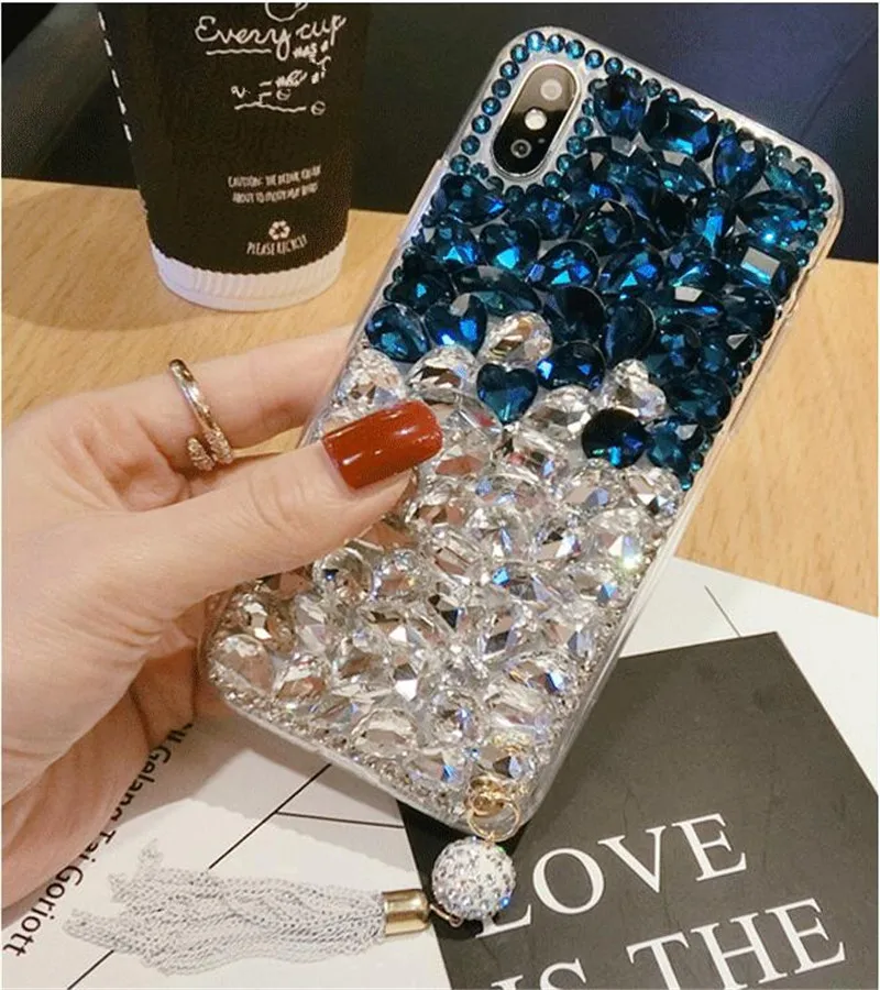 XSMYiss диаманта Bling горный хрусталь подвеска мягкая задняя крышка чехол КРЫШКА ДЛЯ huawei Honor8 9 10 20 Lite V10 V20 7X 8X 9X Nova3 4 5