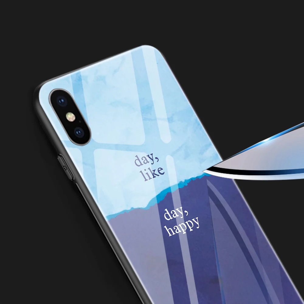 Ciciber новая мода для Iphone X XR XS MAX 6 6S 7 8 Plus чехлы из стекла задняя крышка день Надеюсь