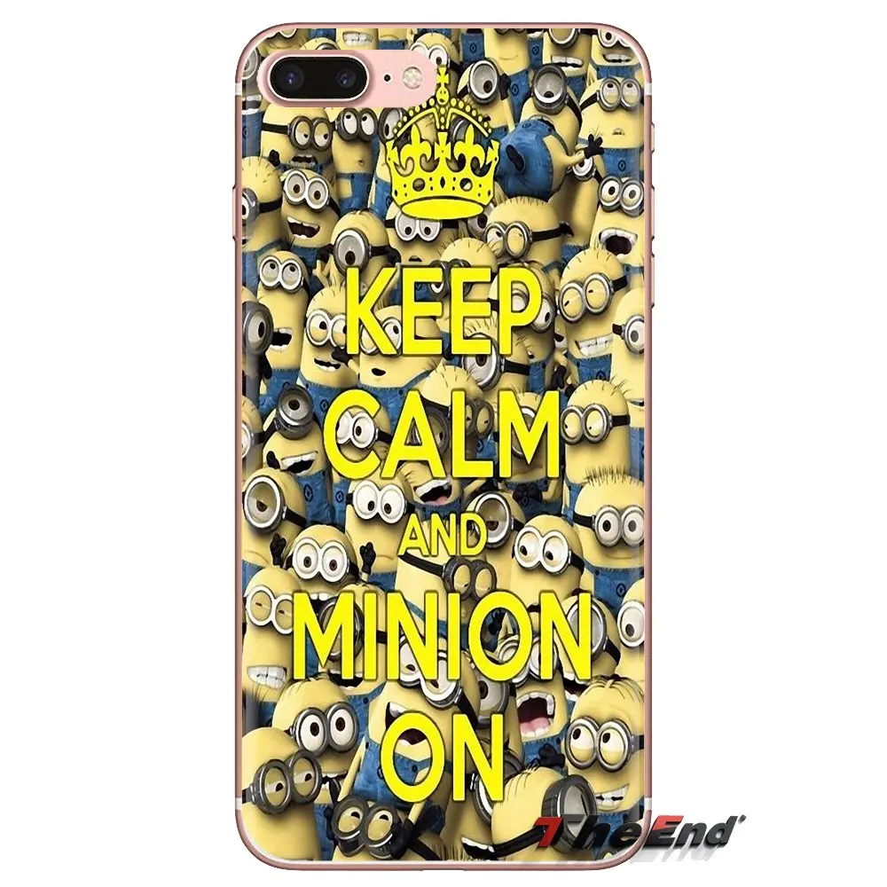 Мягкие прозрачные чехлы для iPod Touch Apple iPhone 4 4S 5 5S SE 5C 6 6S 7 8 X XR XS Plus MAX Keep Calm and love minions |