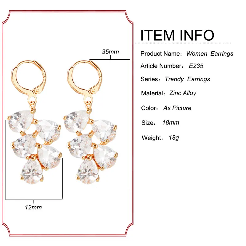 Yunkingdom модные брендовые белые циркон кристалл серьги бантом стиль для женщин