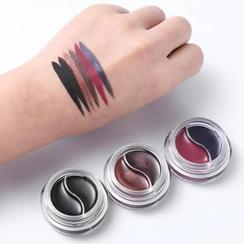 2 в 1 Подводка для глаз гель макияж матовая Eye Liner Крем Водонепроницаемый прочного