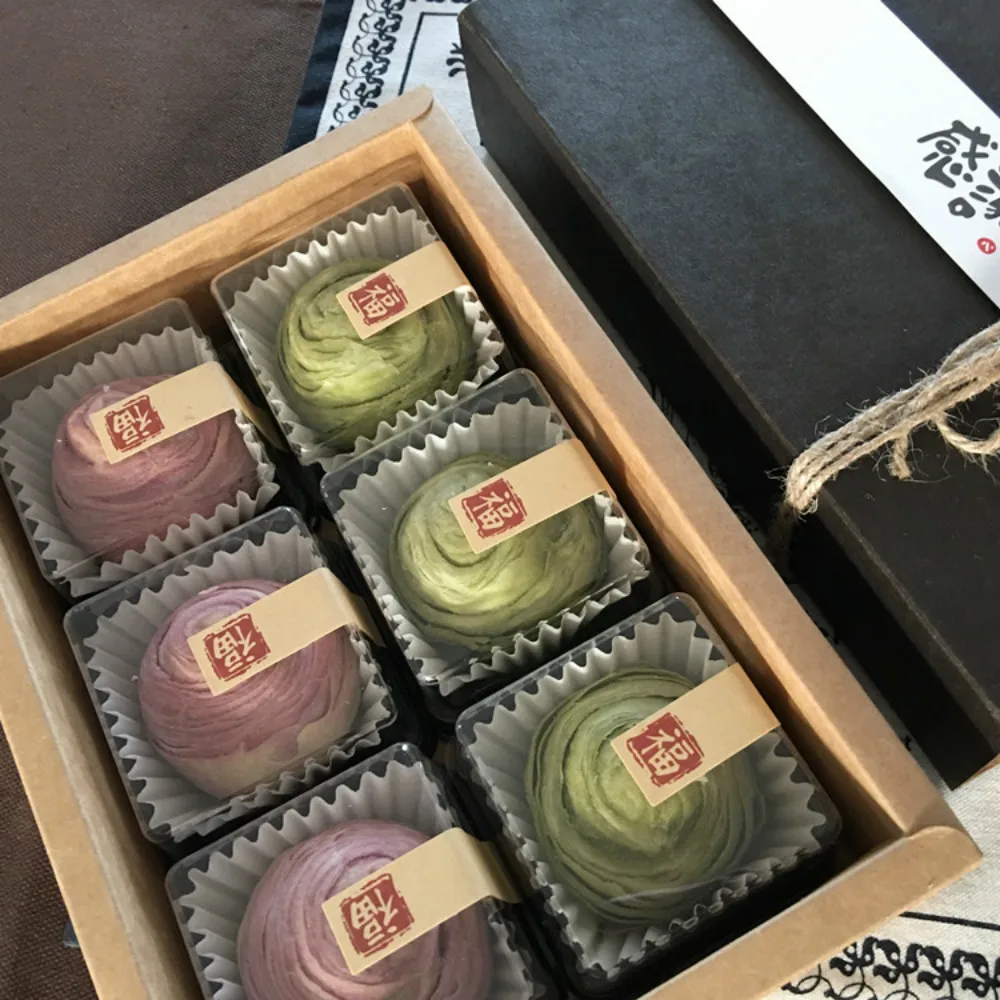 100 г коробка для пирожных с крышкой ледяная луна пластиковые коробки желток