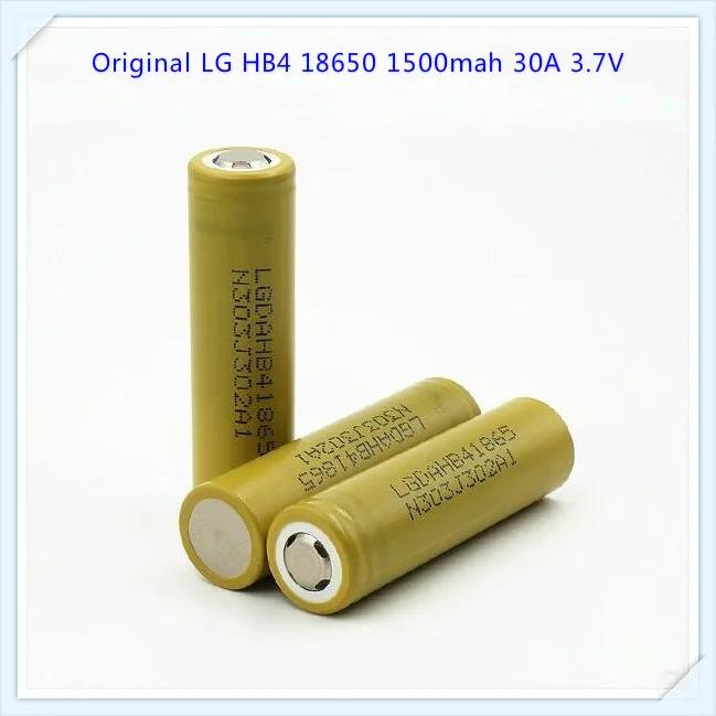 100% оригинал для LG HB4 18650 1500 мАч 30A Li Ion high drain 3 7 В VS HB2 призматические батареи (1