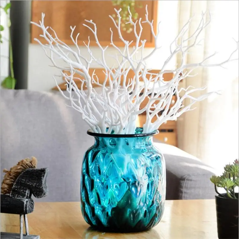 

4pcs Artificial Plastic Dried Branches Flowers Bouquet For Wedding Party Home Office Table Arrangements Decoration Accessories