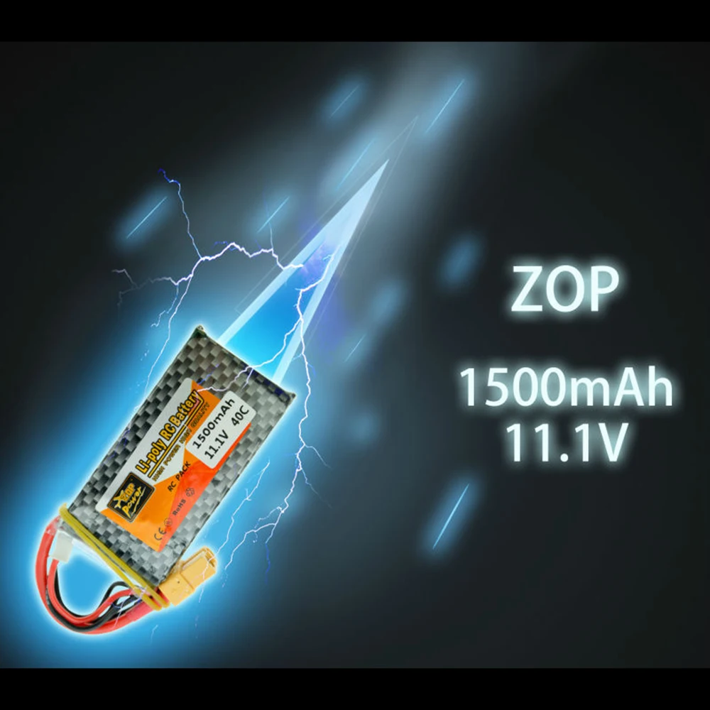 Литий полимерный аккумулятор ZOP 11 1 В 3S 1500 мА/ч 40C MAX 60C Аккумулятор для