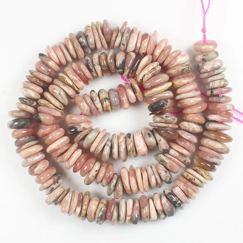 Rhodonite Бусины из натурального камня 15 дюймов, нестандартный Rondelle 9-12 мм Sunstone, Aquamarines, апатит, гранат, для изготовления ювелирных изделий своими руками - Цвет: Rhodonite