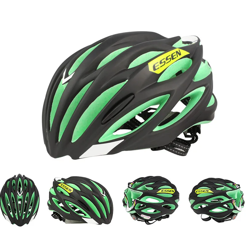 Matte green black ESSEN, велосипедный шлем, ультралегкий шлем для езды на горном велосипеде, MTB шлем, защитная Кепка, мужская Кепка, acete ciclismo - Цвет: Matte green black