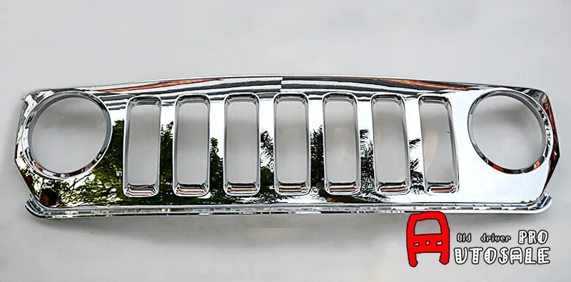 Для Jeep Патриот 2011 2012 2013 2014 2015 ABS Хром Передняя Центральная решетка гриль рамка