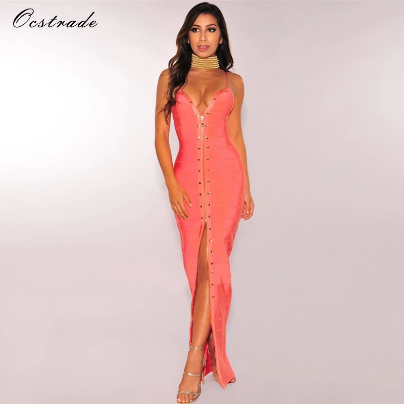 Ocstrade высококачественное искусственное волокно длинное облегающее платье новое