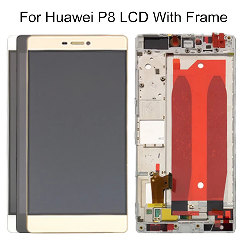 100% протестированный ЖК дисплей + рамка для HUAWEI P8 в сборе замена экрана Huawei GRA_L09