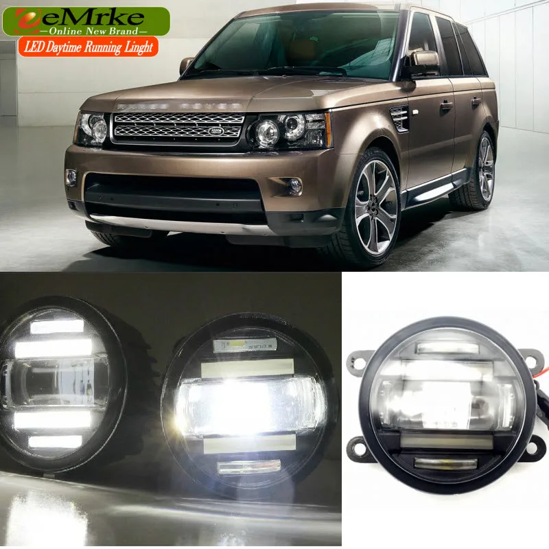 EEMRKE автомобильный Стайлинг для Land Rover Range LM / Sport LS 2 в 1 светодиодный ные DRL