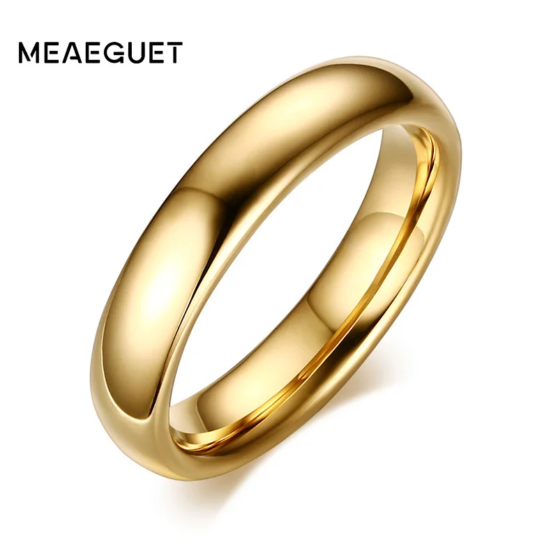 Meaeguet Модные кольца из чистого карбида вольфрама 6 мм Широкие золотые обручальные кольца для женщин и мужчин ювелирные изделия