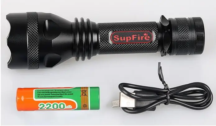 Supfire Y8 USB тактический фонарик Cree Q5 350 люмен Водонепроницаемый IP67 Светодиодный