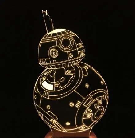Звездные войны Робот BB-8 BB8 3D сенсорный настольную лампу Таблица 3D светодио дный лампа идеальный ночник удивительный подарок для детей
