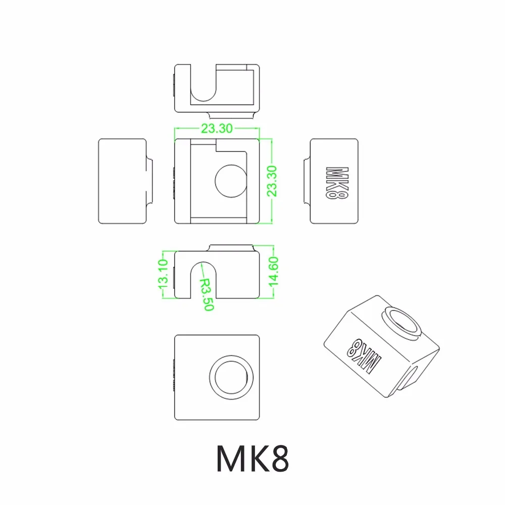 Силиконовый чехол для 3D-принтера Anet a6 a8 i3 MK7 / MK8 MK9 | Компьютеры и офис