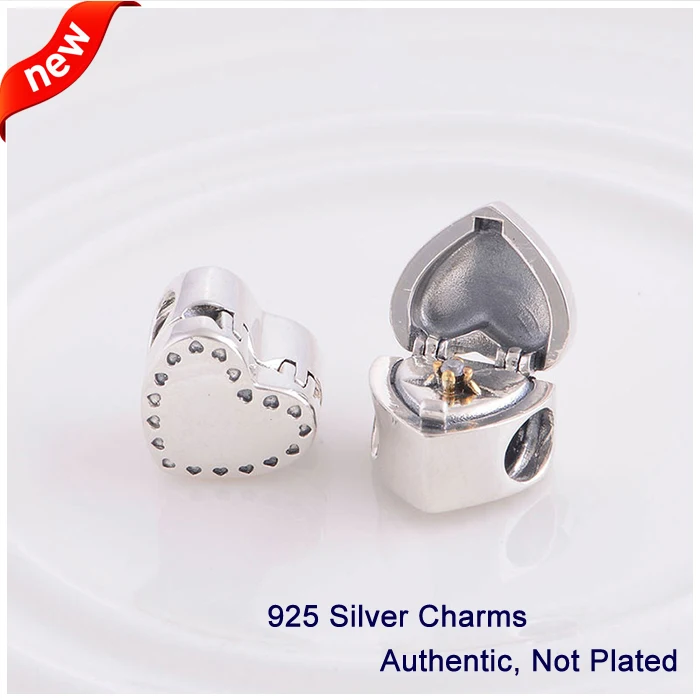Подвески в форме сердца для браслетов Пандоры 100% серебряные бусины 925 пробы |