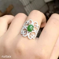 kjjeaxcmy fine jewelry 925 pure silver inlay natural jasper female style ring jewelry jewelry diamond style hollow out