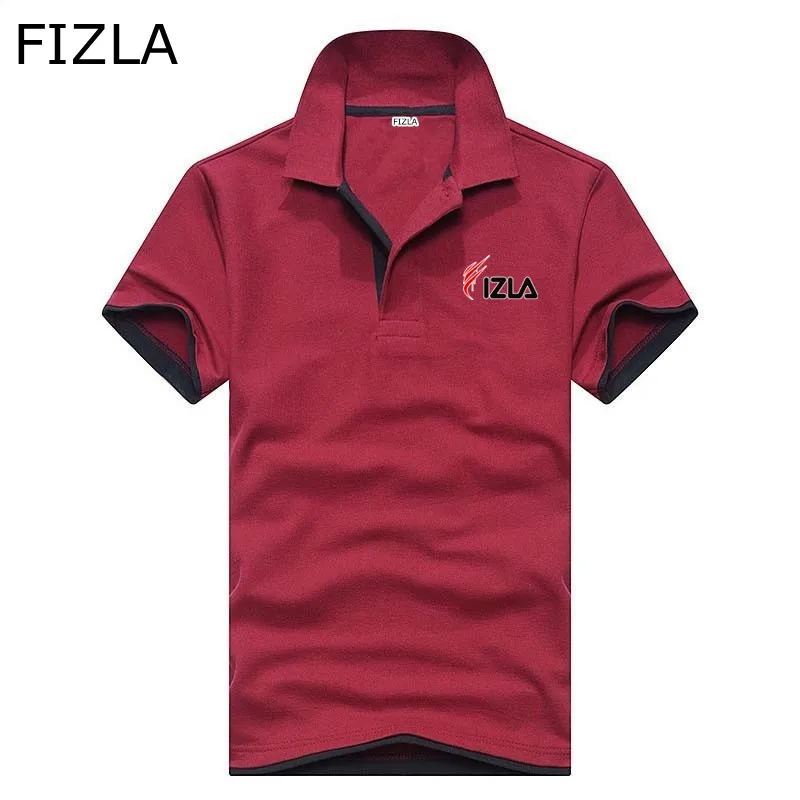 

Мужская рубашка-поло из чистого хлопка, с коротким рукавом