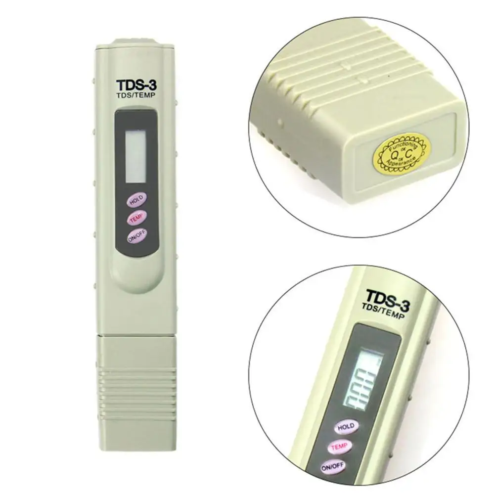 Цифровой тестер качества воды TDS-3 измеритель чистоты с ЖК дисплеем аксессуары